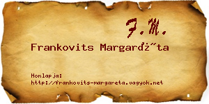 Frankovits Margaréta névjegykártya